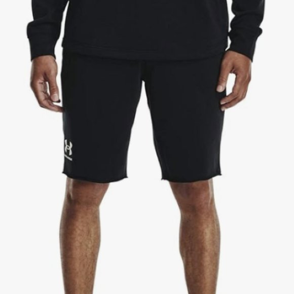 Under‎ Armour Men’s UA Rival Terry Short Black (001) Onyx White - Picture 1 of 3